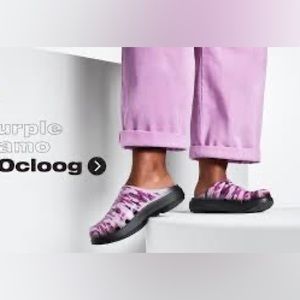 OOFOS Limited Edition Purple Camo collection Milled Sz 9 Womens